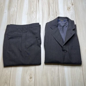 Traje Brooks Brothers Pin Rayas Lana 2 Piezas Marrón Chocolate Hombres Talla 40R 36x31 - Imagen 1 de 24