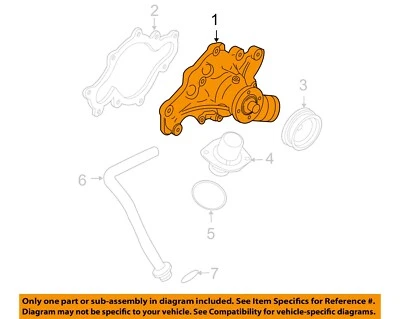 FORD OEM 04-07 E-350 Club Wagon Cooling Water Pump-Water Pump Assy 4C3Z8501C - Image 1 of 2