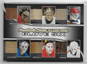 2020 PRESIDENT'S CHOICE GLOVE 6 Dryden/Cheevers/Tretiak/Esposito/Parent + 1/1 - Picture 1 of 2