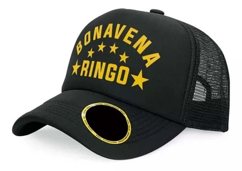 BONAVENA - RINGO - Boxing - Premium Garbardine - BLACK TRUCKER HAT - CAP - NEW - Image 1 of 1