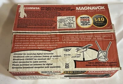 Magnavox TB110MW9A DTV Digital To Analog TV SDTV Converter Box No Remote - Image 1 of 3