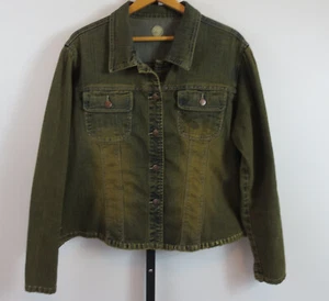 Crest The Collection CJ Denim Jacket Womens Size XL Boho READ - Picture 1 of 12