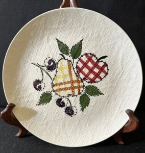 RARE ~ Blue Ridge Southern Potteries QUILTED FRUIT Dinner Plate 10.5" Textured - Picture 1 of 3