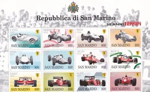 Coches mini hoja San Marino 1998 Yvert 1549/60 Ferrari MNH VF - Imagen 1 de 1