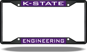 Marco de matrícula negro Kansas State K STATE ENGINEERING - Imagen 1 de 1