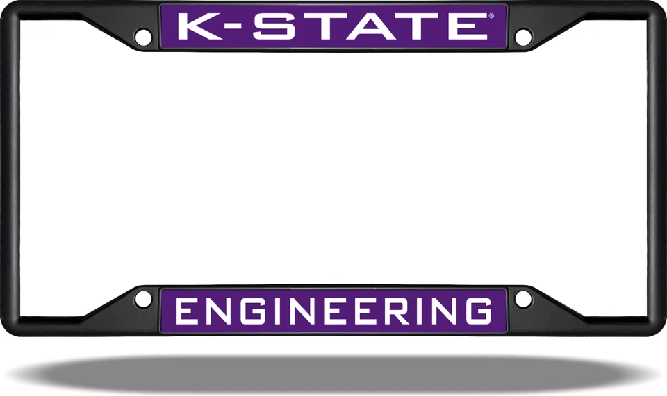 Kansas State K STATE ENGINEERING Black License Plate Frame - Image 1 of 1