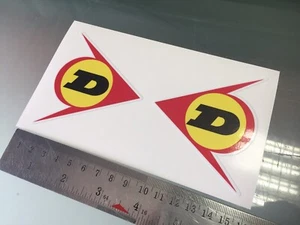 DUNLOP Logo Stickers / Decals For Fork Front Mudguard X2 (85mm x 70mm) - Picture 1 of 3