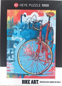 Heye Bike Art Red Limited 1000 Piece Jigsaw Puzzle Catherine Mackey RARE - Picture 1 of 4