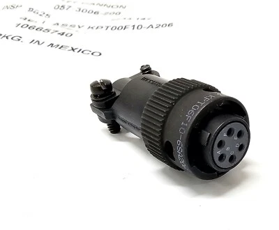 ITT Cannon KPT06F10-6SA206 ~ 6 Position Circular Connector Plug Female ~ NEW - Image 1 of 3
