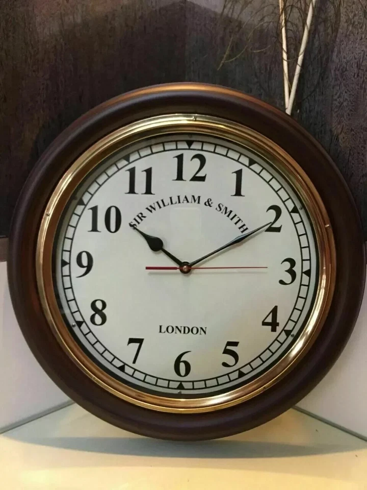 Reloj de Pared Londres Sir William & Smith 16" Pulgadas Hecho a Mano Madera Regalo Histórico Foto 1 de 1