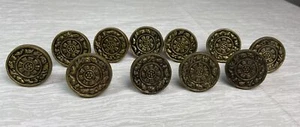 Vintage Runde Messing Tibetisch Kompliziertes Design Schublade Zugknöpfe (11) - Bild 1 von 4