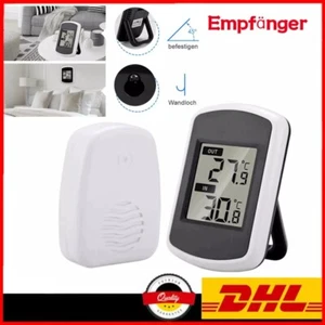 Wetterstation Innen/Außen Thermometer Digital Wireless Funk mit Außenfühler - Bild 1 von 15