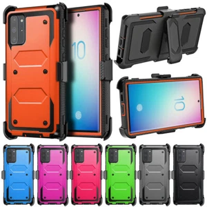 For Samsung Note 10/10 Plus 10+ 5G Phone Case Hybrid Shockproof Belt Clip Cover - Picture 1 of 54