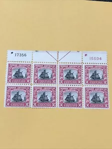 620 Norse American 2C Plate Block of 8 VERY FINE Mint Never Hinged - Picture 1 of 4
