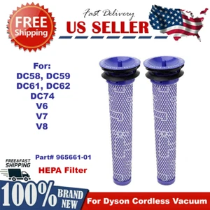 2 Pack Pre Filter For Dyson V6 V7 V8 DC58 DC59 Animal Absolute Motorhead Vacuum - Picture 1 of 5
