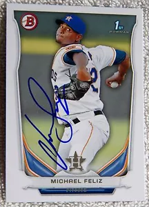 Carta Bowman Michael Feliz firmata 2014 Auto Houston Astros - Foto 1 di 1