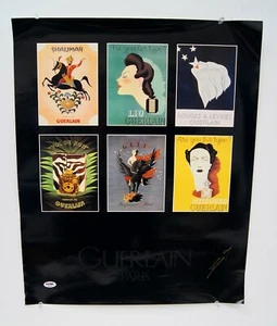 SIGNIERTES Guerlain Paris Parfum Parfum Poster 18" x 22" PSA/DNA authentifiziert - Bild 1 von 11