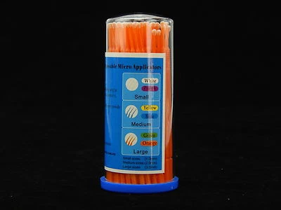 100 PCS EYELASH EXTENSION DISPOSABLE SWAB APPLICATORS MIRO BRUSH S M L - Image 1 of 3