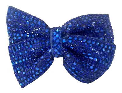 Clip de pelo vintage con moño pasador azul estrás cristal para mujer Foto 1 de 4