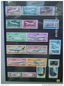 lot de timbres : Avions / espace - Photo 1/1