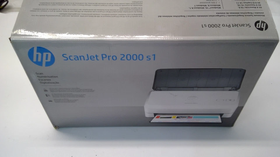 NEW - HP ScanJet Pro 2000 s1 Sheet-feed OCR scanner - White - Image 1 of 2