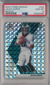 2020 Panini Mosaic Jalen Hurts Silver Mosaic Prizm RC #222 PSA 10 - Picture 1 of 2