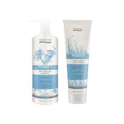 Natural Look Purify Anti-Hair Loss Shampoo 500ml & Purify Conditioner 300ml Duo - Image 1 of 4