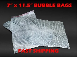 BUBBLE OUT 7" x 11.5" POUCHES BAGS WRAP CUSHIONING SELF SEAL CLEAR PROTECTIVE - Picture 1 of 2