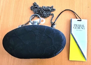 PRABAL GURUNG FOR TARGET SMALL BLACK LACE CLUTCH ON CHAIN MICRO BAG NWT - Picture 1 of 11