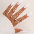 24pcs Gold Silver Color Vintage Fashion Ring Set For Women Trendy Finger Jewelry