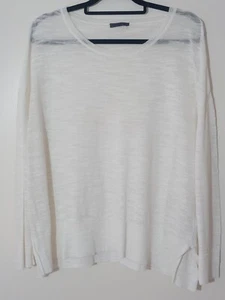 OSKA WHITE KNIT COTTON TOP SIZE 2 (UK12/14) - Picture 1 of 3