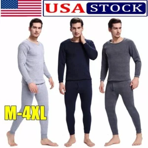 Conjunto de ropa interior John larga superior e inferior térmica forrada de vellón ultra suave de invierno para hombre - Imagen 1 de 19