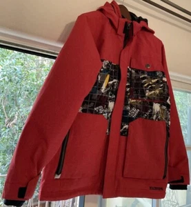 Boulder Gear Extra Large Kinder Jugend Skijacke Snowboard rot Grafik EUC! - Bild 1 von 23