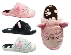 Nuevo Mujeres y Niñas Peluche Animal Casa Zapatillas Lindo Gatito || Zorro Dormido-- - Imagen 1 de 11