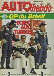 AUTO HEBDO Nr. 310 25.03.1982 GP BRASILIEN DACHBODEN Gr5 VISA CHRONO VOLVO 760 GLE - Bild 1 von 1
