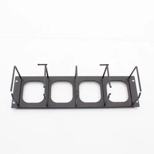 Hubbell Black Horizontal Patch Cord Cable Manager 3RU 4" Deep Rings HM34 - Picture 1 of 5