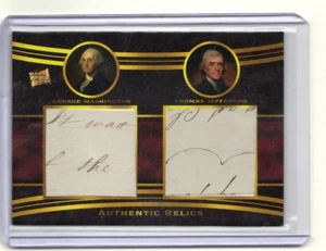 Piezas del pasado 2022 George Washington Thomas Jefferson doble reliquia histórica c - Imagen 1 de 1