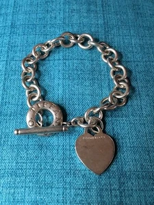 Tiffany & Co Heart Tag Toggle Bracelet Engravable Heart - Picture 1 of 8