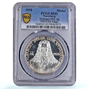 Germany Weimar Nurnberg Albrecht Durer Art History SP 63 PCGS silver medal 1928 - Picture 1 of 4