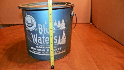 vtg farbill 220 blue waters floating minnow bucket - Image 1 of 4