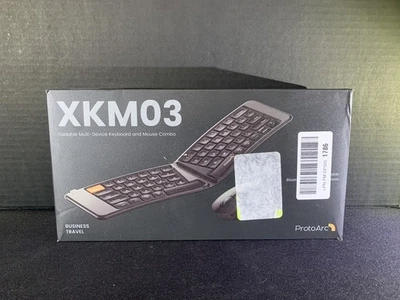 ProtoArc Ergonomic Foldable Keyboard Mouse XKM03 Portable Folding Bluetooth Case - Image 1 of 4