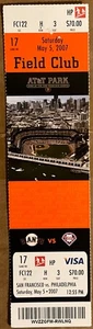 BARRY BONDS HOMERUN #744 MAY 5, 2007  TICKET - Picture 1 of 2
