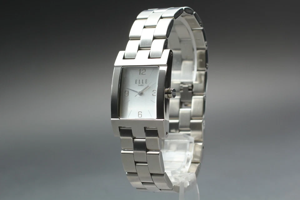[N MINT] Elle Paris EL050-030 Silver Tank White Dial Quartz Ladies Watch JAPAN - Image 1 of 4