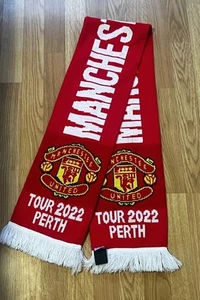 Manchester United 2022 Tour  Scarf Melbourne Perth Australia  Offical RARE - Picture 1 of 21