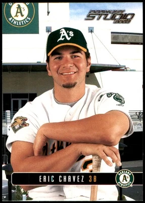 Eric Chavez 2003 Donruss Studio #65 Athletics MLB READ FREE SHIP AutographDen - Image 1 of 2