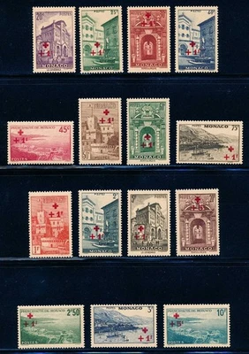 Monaco Semi Postal stamps set 1940, B36 - B50, MNH CV $240 - Image 1 of 3
