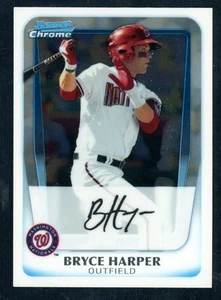 2011 Bowman Chrome Prospects Bryce Harper #BCP1 Pre Rookie RC Nationals - Foto 1 di 2