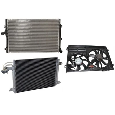 A/C AC Condenser for VW Sedan Volkswagen Golf Audi A3 R Jetta GTI TT 2008-2009 - Image 1 of 4