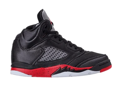 DS Nike Air Jordan 5 (TD) Black/University Red 'Satin Bred' 440890 006 Size 6c - Image 1 of 4