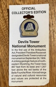 Devils Tower National Monument Official Collectors Edition Pin back NEW - Picture 1 of 4